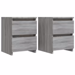 vidaXL Bedside Cabinet Nightstand End Table Bed Side Table Engineered Wood - grey sonoma, 2