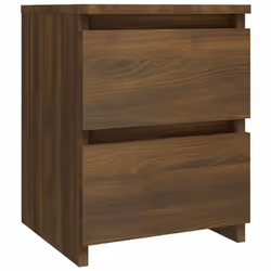 vidaXL Bedside Cabinet Nightstand End Table Bed Side Table Engineered Wood - brown oak, 1