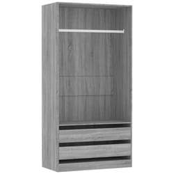 vidaXL Wardrobe Clothing Storage Hanger Clothes Cabinet Closet Engineered Wood - Grey sonoma