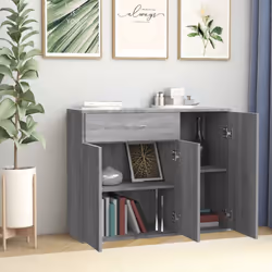 vidaXL Sideboard Storage Drawer Side Cabinet Engineered Wood Multi Colours - grey sonoma - Additional view 4