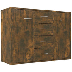 vidaXL Sideboard Storage Cupboard Cabinet Buffet Highboard Engineered Wood - Smoked oak