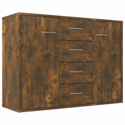 vidaXL Sideboard Storage Cupboard Cabinet Buffet Highboard Engineered Wood - Smoked oak - Additional view 2