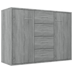 vidaXL Sideboard Storage Cupboard Cabinet Buffet Highboard Engineered Wood - Grey sonoma