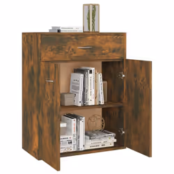 vidaXL Sideboard Side Cabinet Organiser Cupboard Highboard Engineered Wood - Smoked oak - Additional view 6