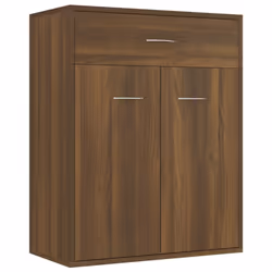 vidaXL Sideboard Side Cabinet Organiser Cupboard Highboard Engineered Wood - Brown oak