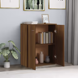 vidaXL Sideboard Side Cabinet Organiser Cupboard Highboard Engineered Wood - Brown oak