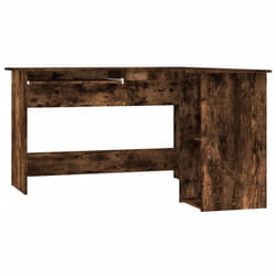 vidaXL Corner Desk Computer Desk Study L-shaped Desk Table Engineered Wood - smoked oak