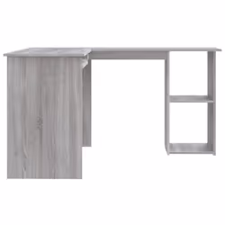 vidaXL Corner Desk Computer Desk L-shaped Desk Grey Sonoma Engineered Wood - Additional view 4