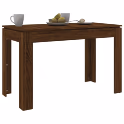 vidaXL Dining Table Kitchen Table Dining Room Dinner Table Engineered Wood - brown oak - Additional view 4