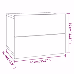 VidaXL 815413 nightstand/bedside table Oak - Additional view 8