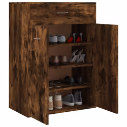 vidaXL Shoe Cabinet Shoe Storage Rack Organiser Shoe Cupboard Engineered Wood - Smoked oak - Additional view 5