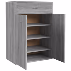 vidaXL Shoe Cabinet Shoe Storage Rack Organiser Shoe Cupboard Engineered Wood - Grey sonoma