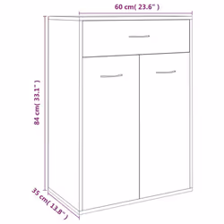 vidaXL Shoe Cabinet Shoe Storage Rack Organiser Shoe Cupboard Engineered Wood - Grey sonoma - Additional view 8