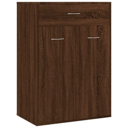 vidaXL Shoe Cabinet Shoe Storage Rack Organiser Shoe Cupboard Engineered Wood - Brown oak