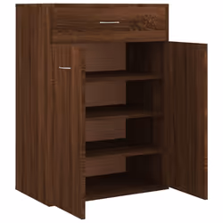 vidaXL Shoe Cabinet Shoe Storage Rack Organiser Shoe Cupboard Engineered Wood - Brown oak