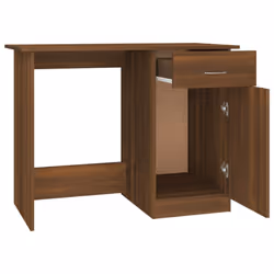 vidaXL Desk Bedroom Office Desk Work Corner Table Study Desk Engineered Wood - Brown oak - Additional view 7