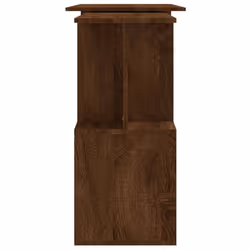 vidaXL Corner Desk Writing Rotable Table Engineered Wood Desk Multi Colours - brown oak - Additional view 6