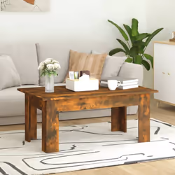 vidaXL Coffee Table Couch Table Hall End Center Accent Table Engineered Wood - Smoked oak - Additional view 4