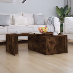 vidaXL Coffee Table Engineered Wood Lounge End Couch Table Desk Multi Colours - Smoked oak