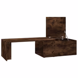 vidaXL Coffee Table Engineered Wood Lounge End Couch Table Desk Multi Colours - Smoked oak - Additional view 6