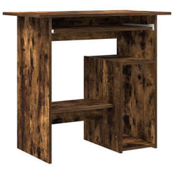vidaXL Desk Bedroom Office Desk Work Corner Table Study Desk Engineered Wood - Smoked oak