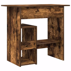 vidaXL Desk Bedroom Office Desk Work Corner Table Study Desk Engineered Wood - Smoked oak - Additional view 5