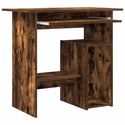 vidaXL Desk Bedroom Office Desk Work Corner Table Study Desk Engineered Wood - Smoked oak - Additional view 6