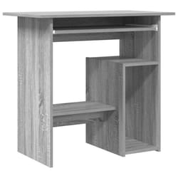 vidaXL Desk Bedroom Office Desk Work Corner Table Study Desk Engineered Wood - Grey sonoma