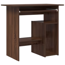 vidaXL Desk Bedroom Office Desk Work Corner Table Study Desk Engineered Wood - Brown oak