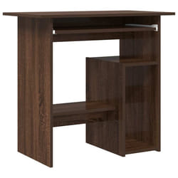 vidaXL Desk Bedroom Office Desk Work Corner Table Study Desk Engineered Wood - Brown oak