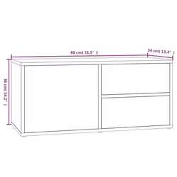 vidaXL TV Cabinet Engineered Wood Home Stereo Media Stand Unit Multi Colours - Grey sonoma