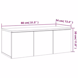 vidaXL TV Cabinet Engineered Wood Home Stereo Media Stand Unit Multi Colours - Grey sonoma - Additional view 8