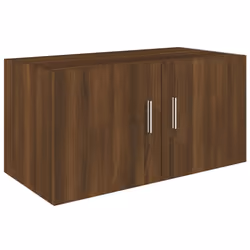 vidaXL Wall Mounted Cabinet Floating Wall Storage Cabinet Engineered Wood - brown oak