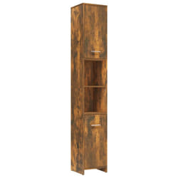 vidaXL Bathroom Cabinet Cupboard Storage Rack Washer Shelf Engineered Wood - Smoked oak