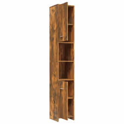 vidaXL Bathroom Cabinet Cupboard Storage Rack Washer Shelf Engineered Wood - Smoked oak - Additional view 4
