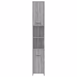 vidaXL Bathroom Cabinet Cupboard Storage Rack Washer Shelf Engineered Wood - Grey sonoma