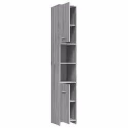 vidaXL Bathroom Cabinet Cupboard Storage Rack Washer Shelf Engineered Wood - Grey sonoma - Additional view 4
