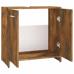 vidaXL Bathroom Cabinet Engineered Wood Cupboard Organiser Board Multi Colours - smoked oak - Additional view 4