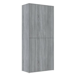 vidaXL Shoe Cabinet Shoe Storage Rack Organiser Shoe Cupboard Engineered Wood - Grey sonoma