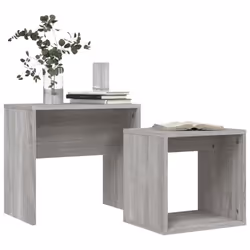 vidaXL Coffee Table Side Table End Accent Telephone Sofa Table Engineered Wood - grey sonoma