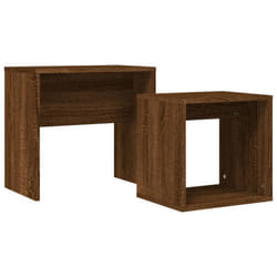 vidaXL Coffee Table Side Table End Accent Telephone Sofa Table Engineered Wood - brown oak