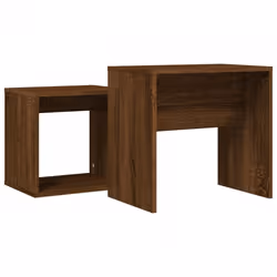 vidaXL Coffee Table Side Table End Accent Telephone Sofa Table Engineered Wood - brown oak - Additional view 5