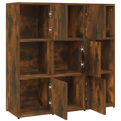 vidaXL Book Cabinet Book Rack Organiser Bookshelf Bookcase Engineered Wood - Smoked oak - Additional view 5
