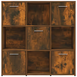 vidaXL Book Cabinet Book Rack Organiser Bookshelf Bookcase Engineered Wood - Smoked oak - Additional view 6
