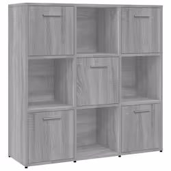 VidaXL 815550, Grey, Oak, 9 shelves, Wood, Wood, 900 mm, 300 mm