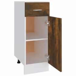 vidaXL Kitchen Cabinet Home Storage Shelf Organiser Cupboard Engineered Wood - smoked oak, drawer bottom cabinet 30 cm - Additional view 6