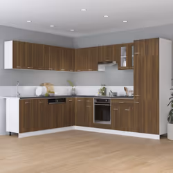 vidaXL Drawer Bottom Cabinet Brown Oak Engineered Wood Storage Shelf Cupboard - Additional view 2