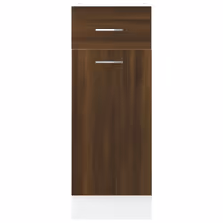 vidaXL Drawer Bottom Cabinet Brown Oak Engineered Wood Storage Shelf Cupboard - Additional view 4