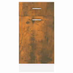 vidaXL Kitchen Cabinet Home Storage Shelf Organiser Cupboard Engineered Wood - Smoked oak - Additional view 6