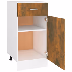 vidaXL Kitchen Cabinet Home Storage Shelf Organiser Cupboard Engineered Wood - Smoked oak - Additional view 9